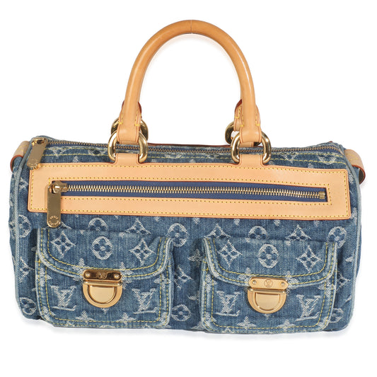 Louis Vuitton Neo Speedy Monogram Denim Blue Handbag Neo Speedy