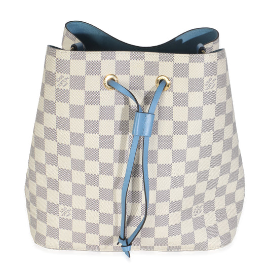 Louis Vuitton Bleuet Damier Azur Neonoe MM Canvas Handbag