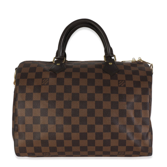Louis Vuitton Damier Ebene Speedy Bandouliere 30 Canvas Handbag