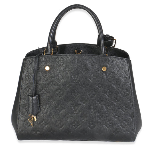 Louis Vuitton Empreinte Montaigne MM Monogram Black Handbag