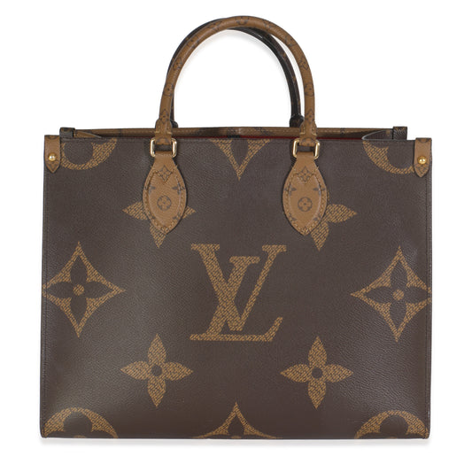 Louis Vuitton Reverse Giant Onthego MM Monogram Canvas Handbag