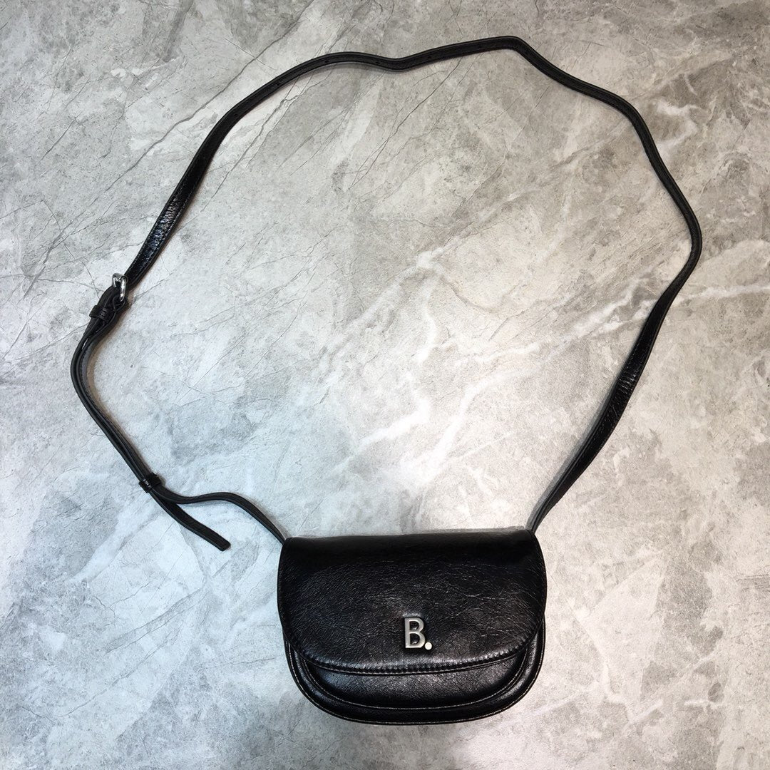 Top Quality Leader Soft Round Cross Bag Black Travel Bag