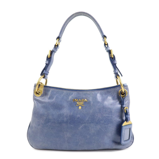 Shoulder Bag Hand Bag d Leather Blue
