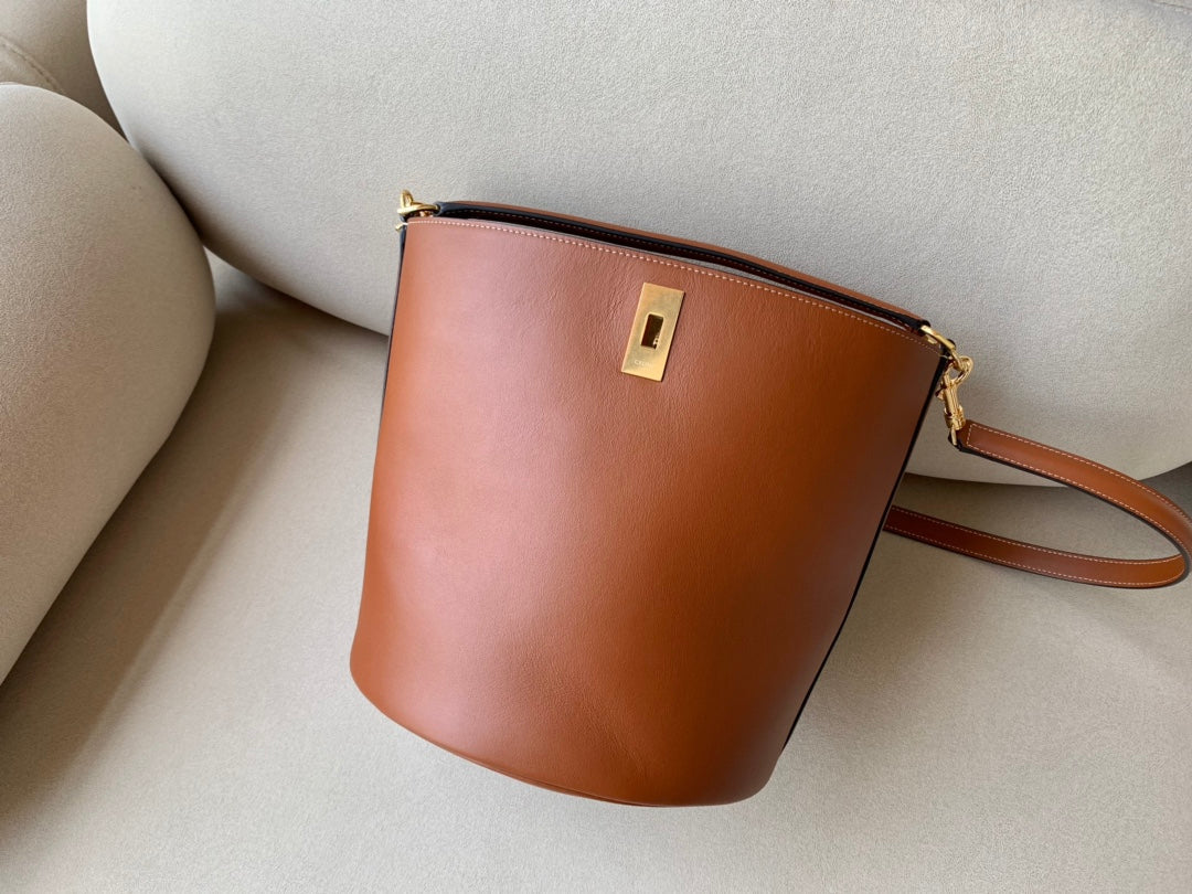 Top Quality Bag For Women 04Lu Brown Bucket Bucket Bag