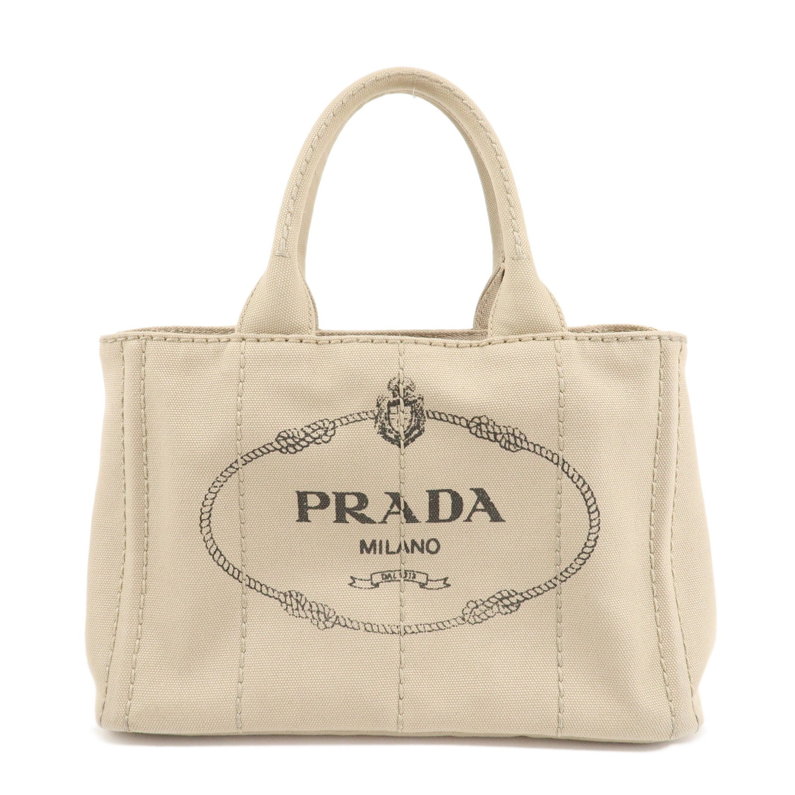 Tote Bag Canapa Hand Bag d Canvas Beige Mini