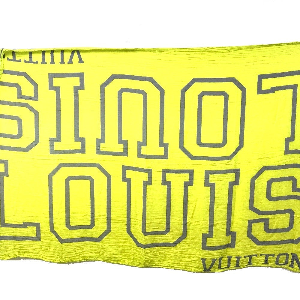 Louis Vuitton shawl Silk yellow Etoile Fleur Cotton Scarf