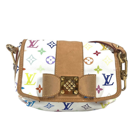 Louis Vuitton M40305 Patty Ribbon Monogram Canvas White Multicolor Shoulder Bag