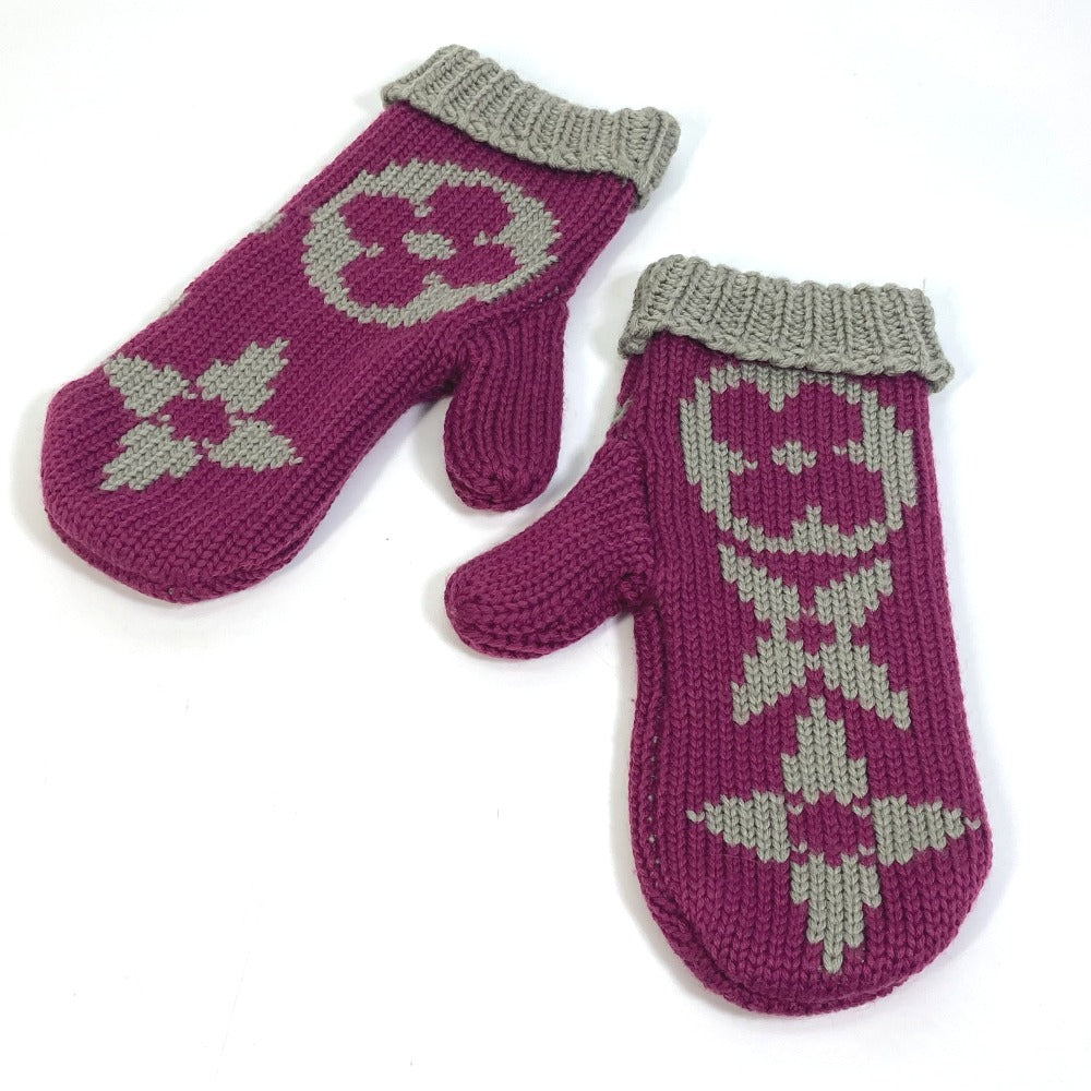 Louis Vuitton gloves ‚l72766 purple knit mittens Monogram Wool Apparel