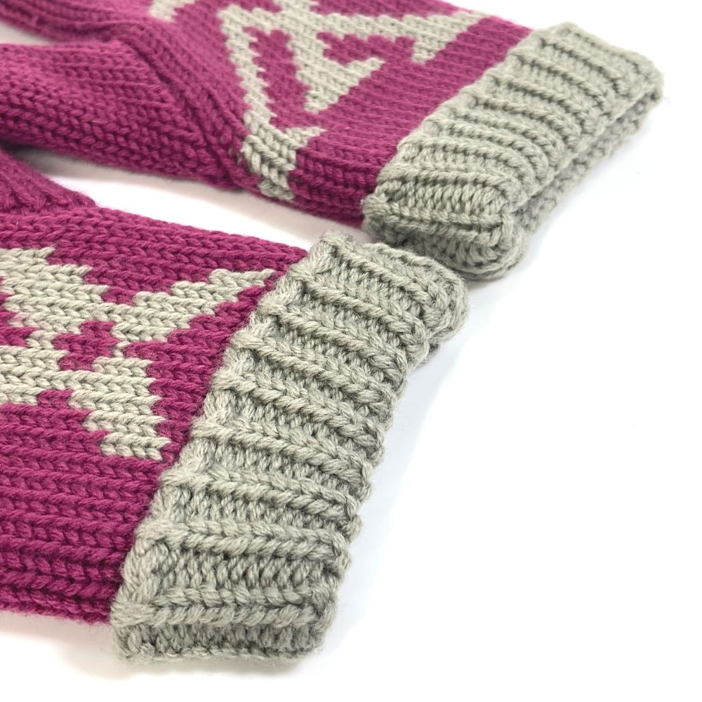 Louis Vuitton gloves ‚l72766 purple knit mittens Monogram Wool Apparel