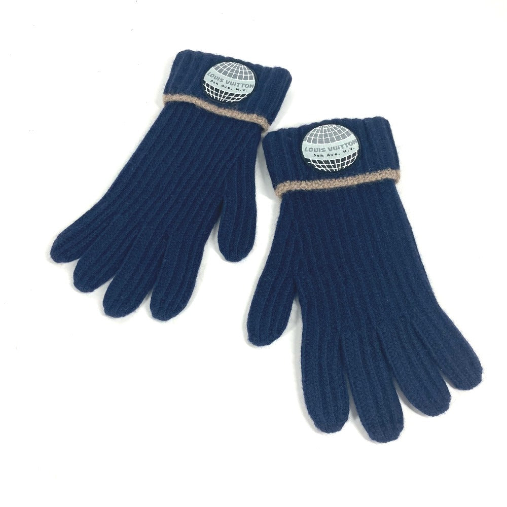 Louis Vuitton gloves cashmere patch Navy Logo Handbag