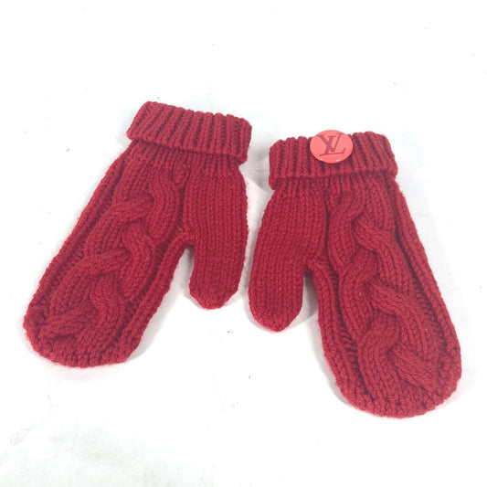 Louis Vuitton gloves Wool Red Logo Apparel