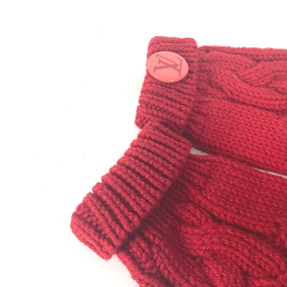 Louis Vuitton gloves Wool Red Logo Apparel