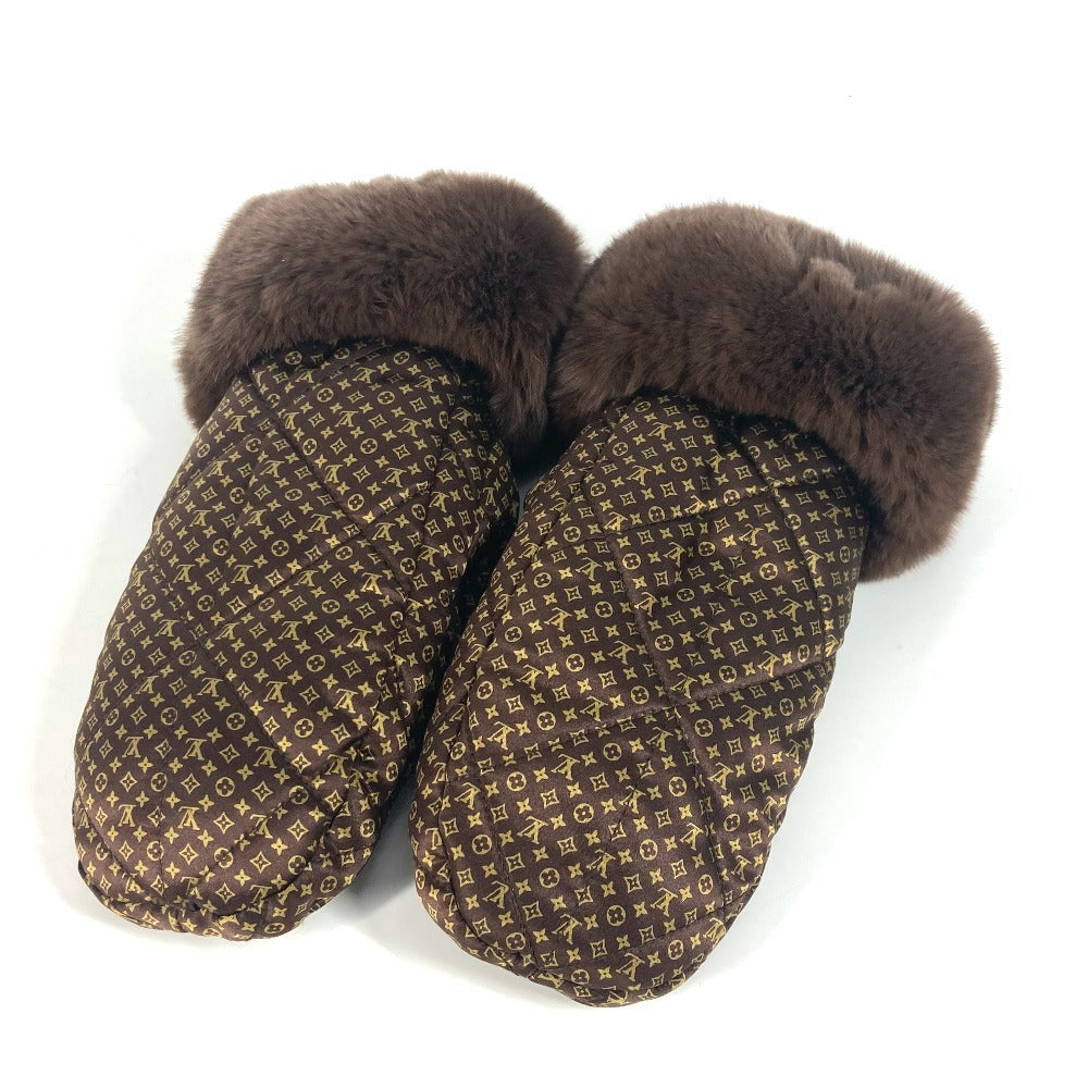 Louis Vuitton gloves M74273 Silk Rabbit fur Monogram Brown Handbag