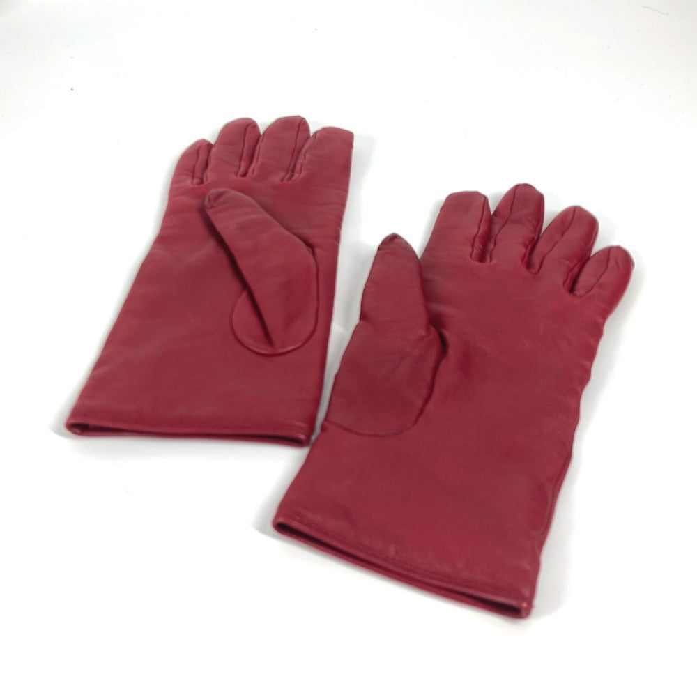 Louis Vuitton gloves M75864 V Leather Red Logo Handbag