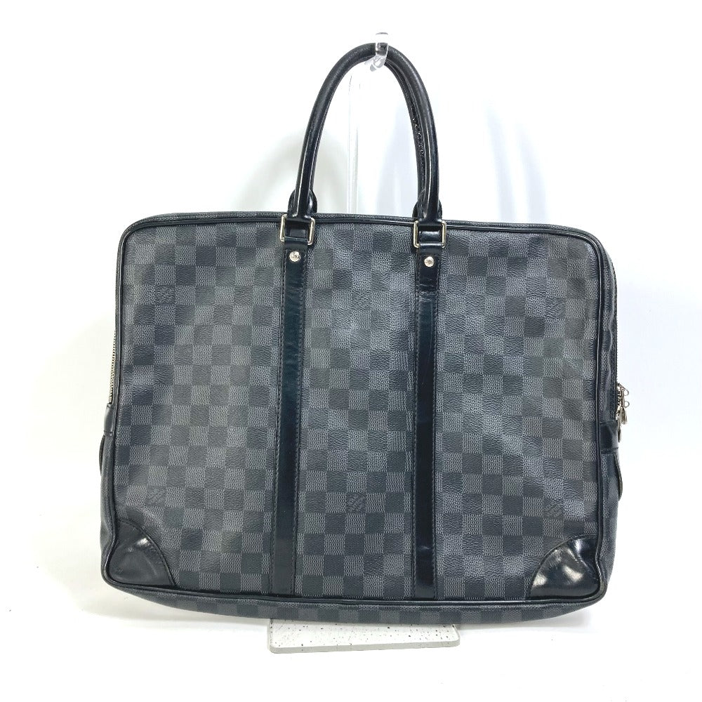 Louis Vuitton Business N41125 Damier Grafitto Damier Canvas Black Handbag