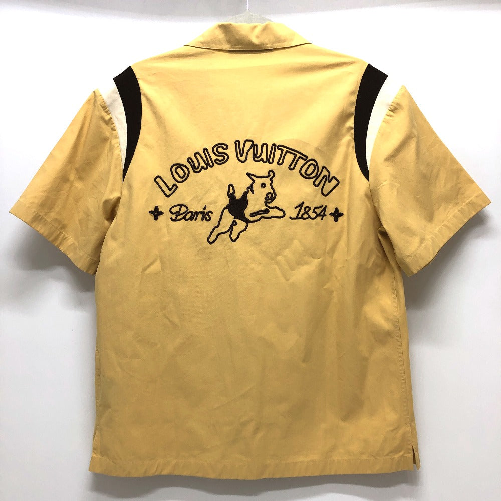 Louis Vuitton Short sleeve shirt 1AFQ16 Embroidered Cotton Beige Apparel