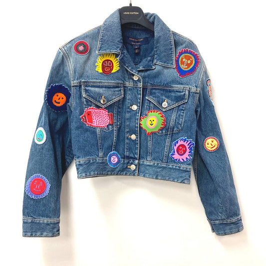 Louis Vuitton Jacket Kusama Yayoi Collaboration Patch Cotton Blue Apparel