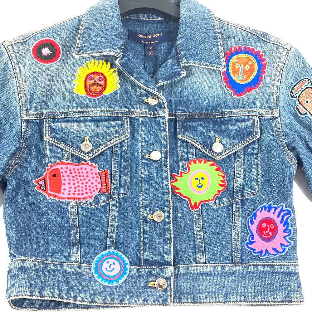 Louis Vuitton Jacket Kusama Yayoi Collaboration Patch Cotton Blue Apparel