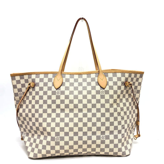 Louis Vuitton N51108 Damier Azur Neverfull GM Canvas White Tote Bag