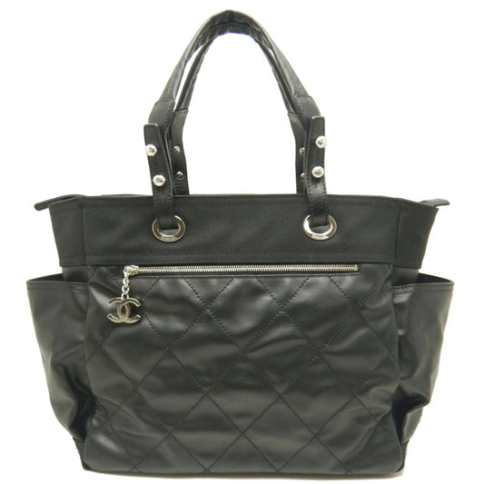 Chanel Paris Biarritz Tote GM x Leather Canvas Tote Bag