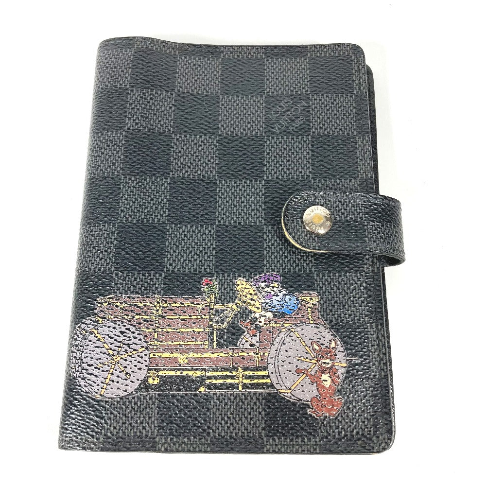 Louis Vuitton Notebook cover R21130 Damier Grafitto Canvas Black Handbag