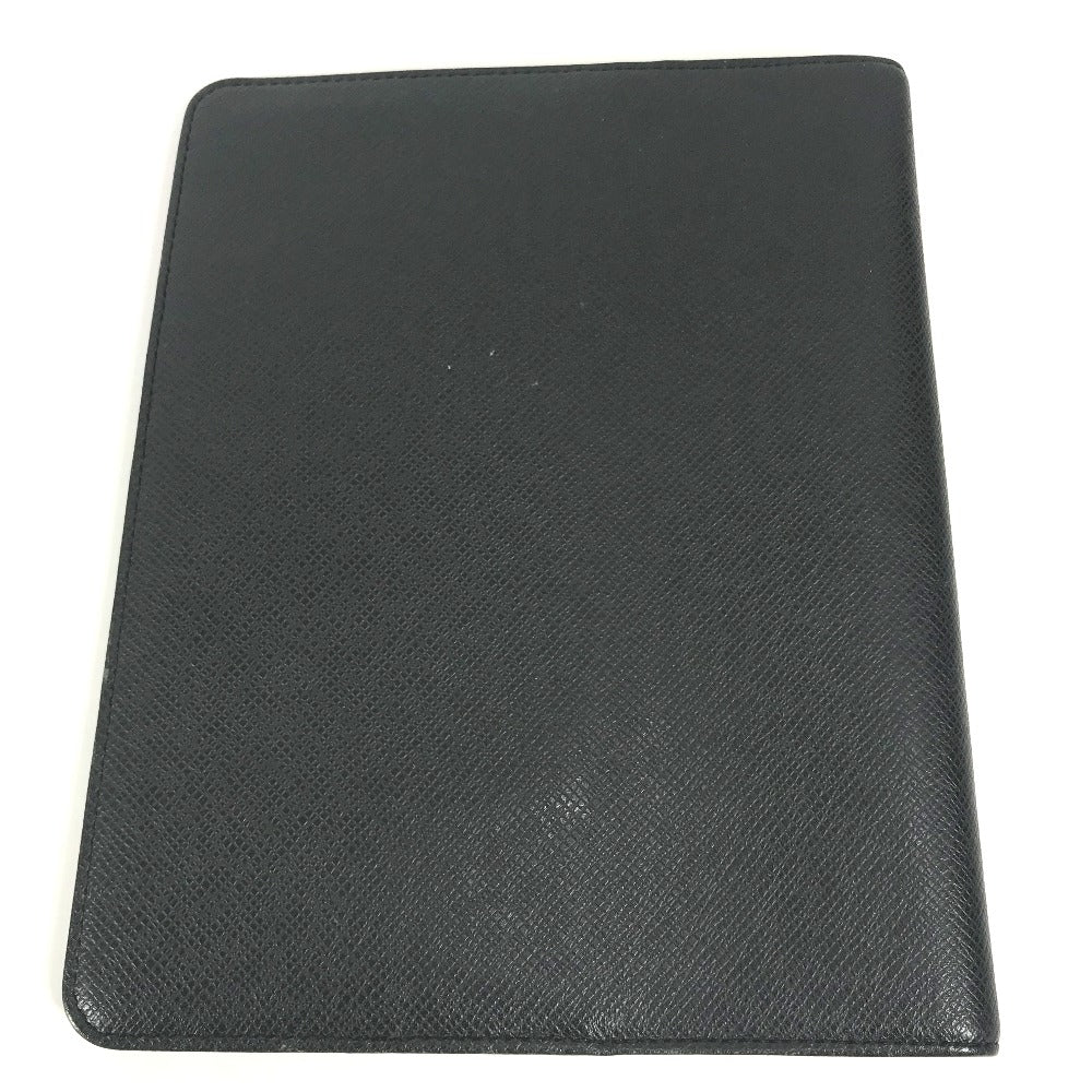 Louis Vuitton Note cover R20409 Taiga Leather Black Handbag