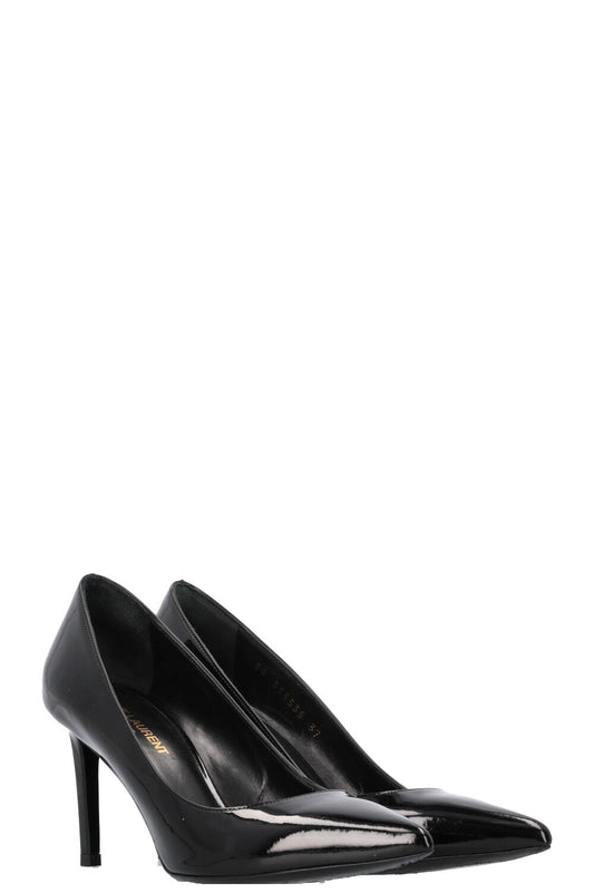 Anja Heels Patent Black Shoes