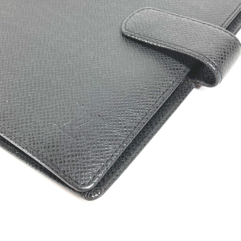 Louis Vuitton Notebook cover R20222 Taiga Leather Black Handbag