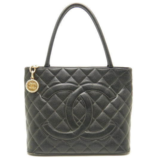 Chanel Reprint Tote Bag Caviar Skin Matelasse Black