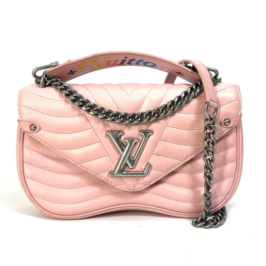 Louis Vuitton M51944 New Wave MM Leather Pink Chain Crossbody Bag