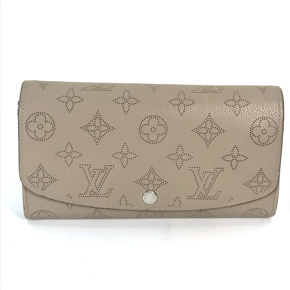 Louis Vuitton Long Purse M60144 Mahina Monogram Leather Beige Wallet Case 18