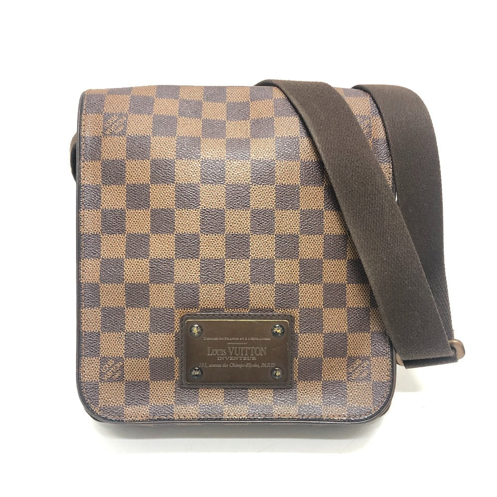 Louis Vuitton N51210 Damier Brooklyn PM Canvas Brown Shoulder Bag