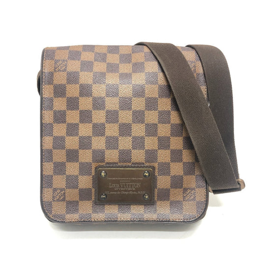 Louis Vuitton N51210 Damier Brooklyn PM Canvas Brown Shoulder Bag