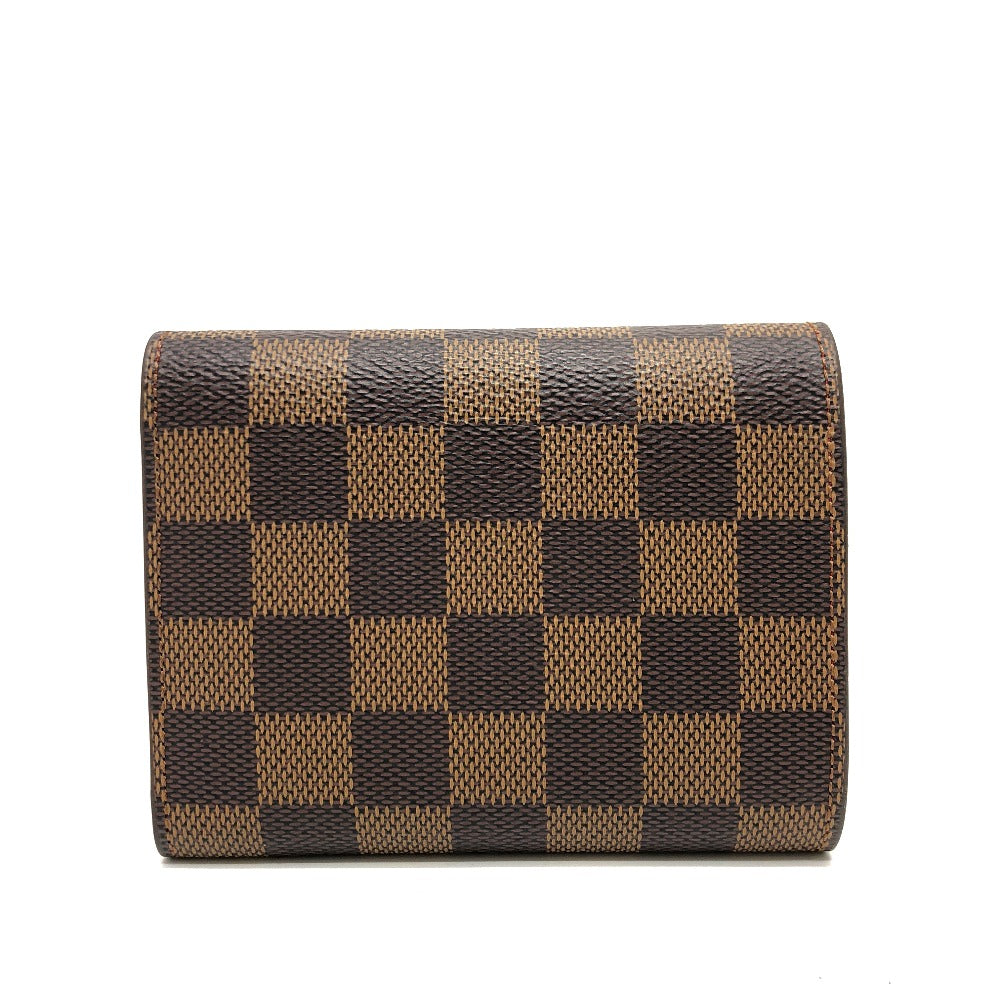 Louis Vuitton Folded N41659 Damier Portefeuille Victorine Canvas Brown Wallet Case