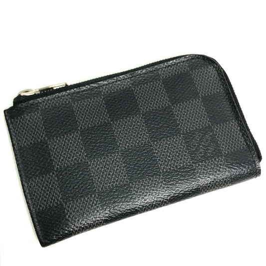 Louis Vuitton Coin N61237 Damier Grafitto Damier Canvas Black Handbag