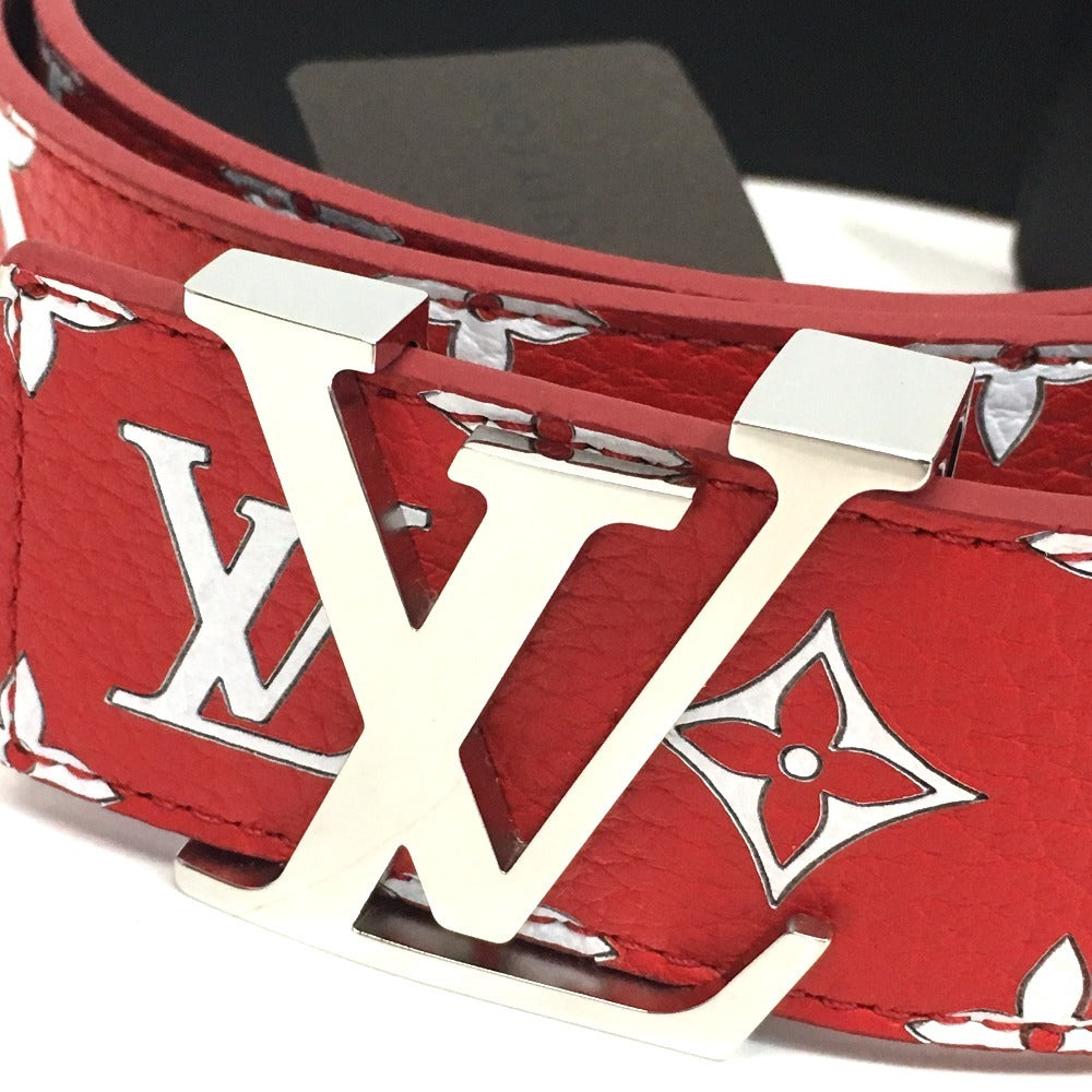 Louis Vuitton MP015 x Supreme Saintur Initial Monogram Leather Red Belt