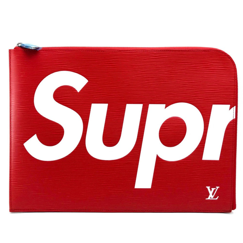 Louis Vuitton M67722 Epi x Supreme Epi Leather Red Clutch Bag 1