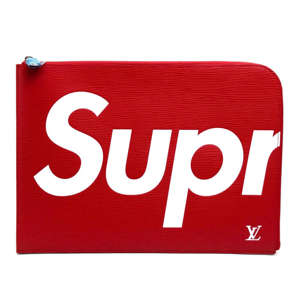 Louis Vuitton M67722 Epi x Supreme Epi Leather Red Clutch Bag 3