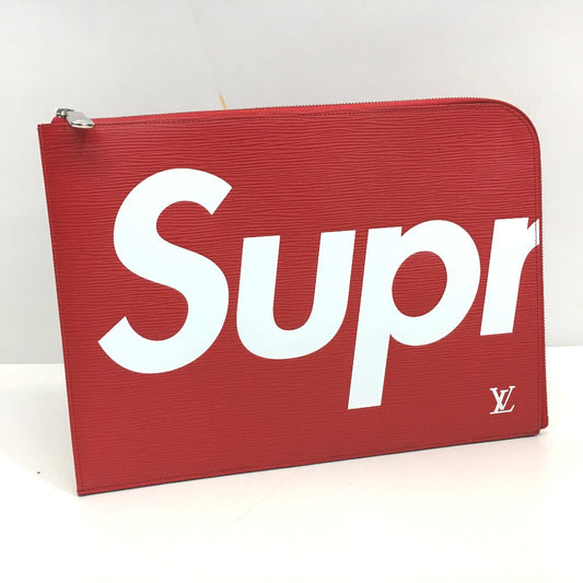 Louis Vuitton M67722 Epi x Supreme Epi Leather Red Clutch Bag