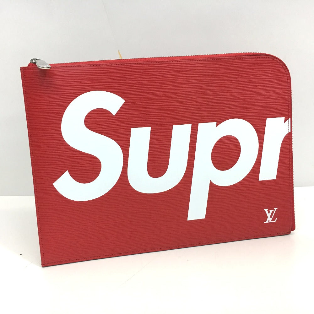 Louis Vuitton M67722 Epi x Supreme Epi Leather Red Clutch Bag 4