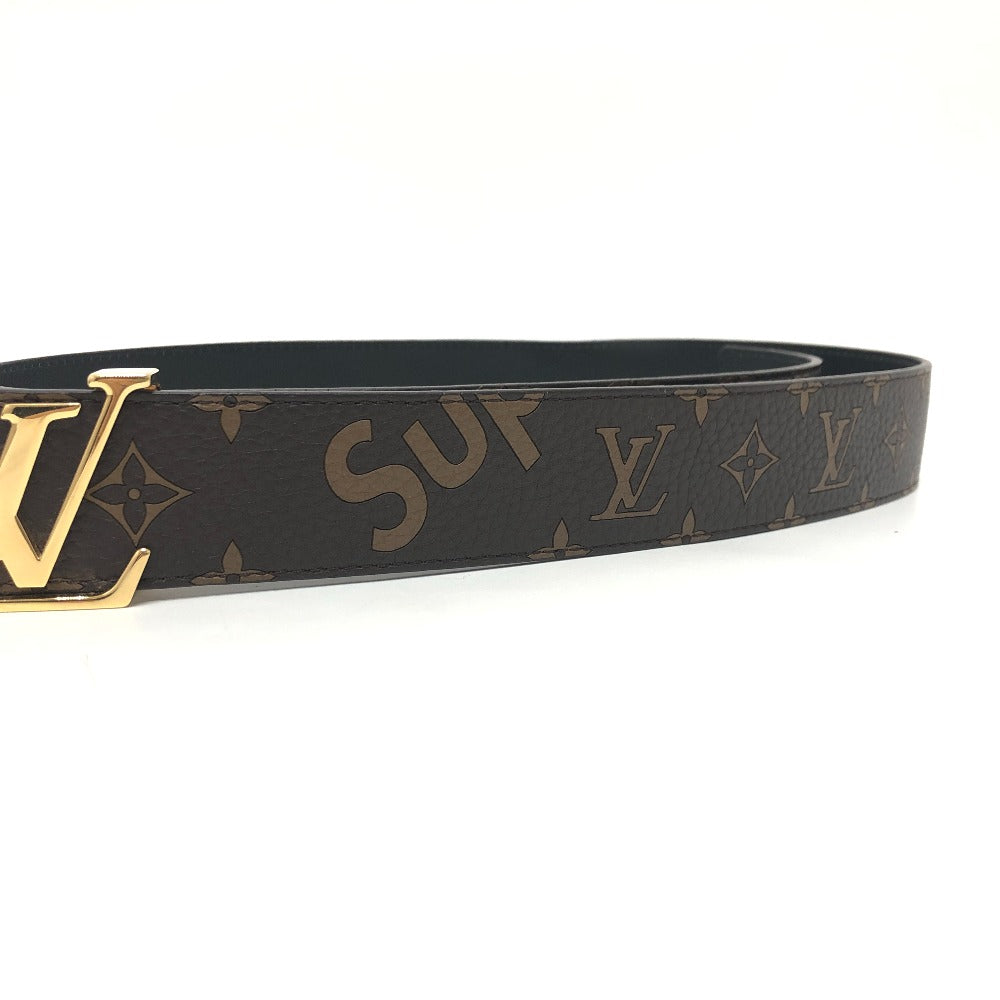 Louis Vuitton MP016 17aw x Supreme Saintur Monogram Leather Brown Belt