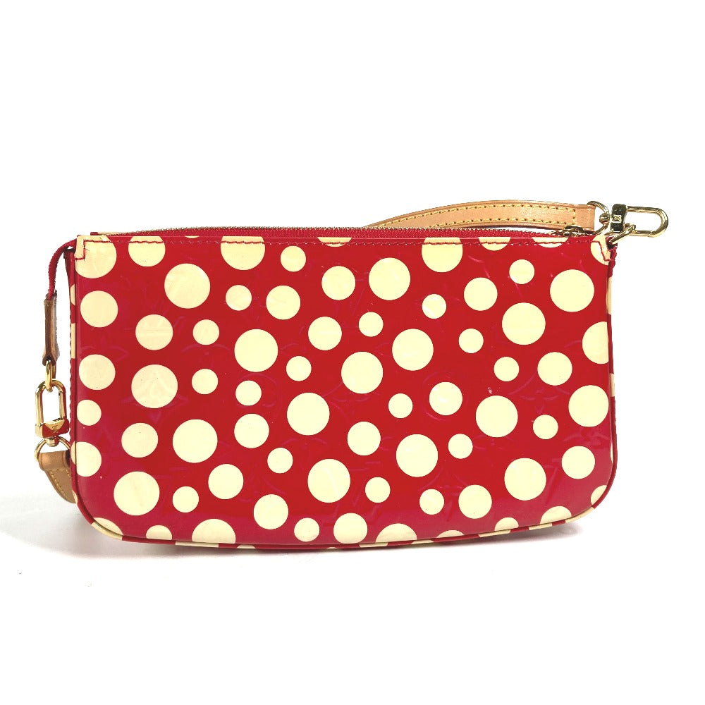 Louis Vuitton M91428 Vernis Yayoi Kusama collaboration Leather Patent Red Shoulder Bag