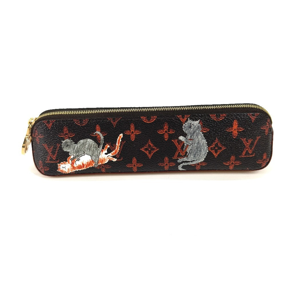 Louis Vuitton pencil Catgram Cat Truth Elizabet Monogram Canvas Brown Handbag