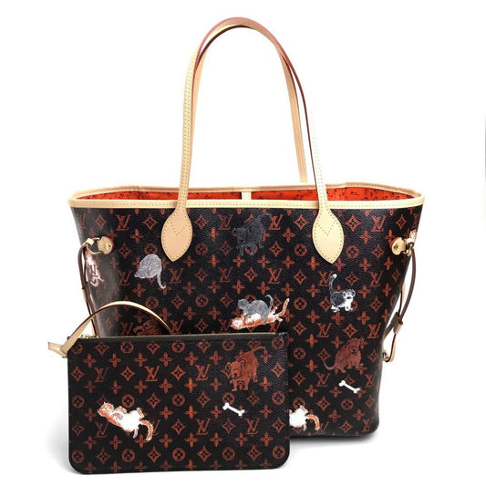 Louis Vuitton M44441 Neverfull MM Monogram Canvas Brown Tote Bag