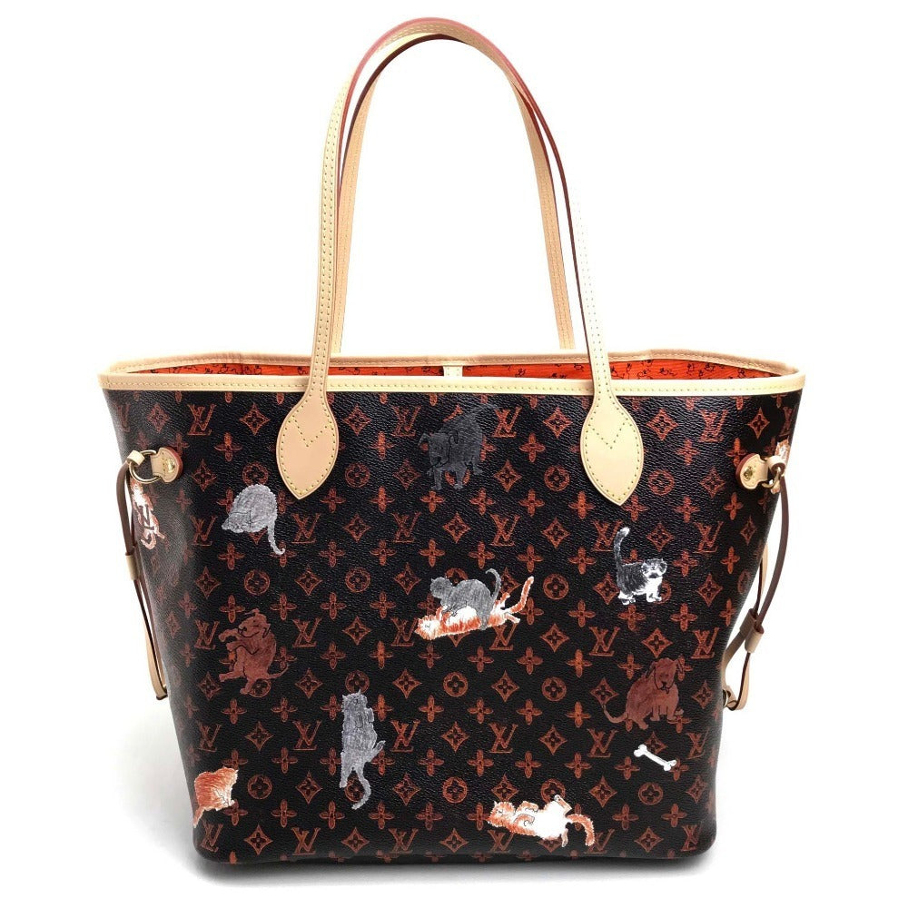 Louis Vuitton M44441 Neverfull MM Monogram Canvas Brown Tote Bag