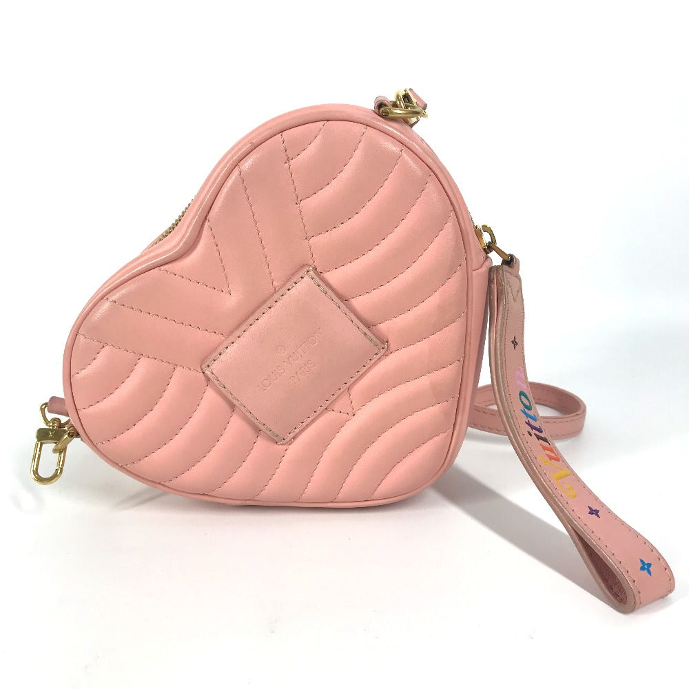 Louis Vuitton M53769 New Wave Heart Leather Pink Logo Shoulder Bag