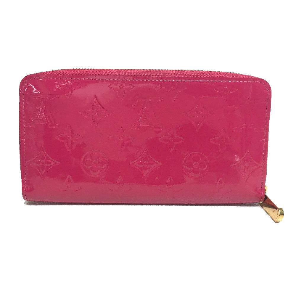 Louis Vuitton Long Purse M91597 Vernis Monogram Pink Wallet Case
