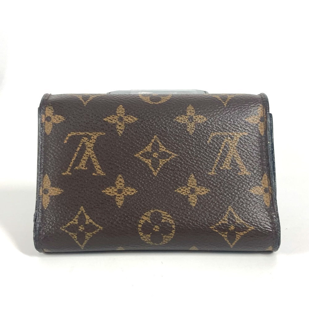 Louis Vuitton Trifold M62578 Portefeuille Flower Compact Monogram Canvas Brown Wallet Case