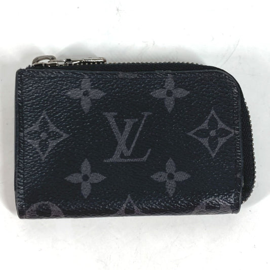 Louis Vuitton Coin M63536 Eclipse Portemone Monogram Canvas Black Handbag