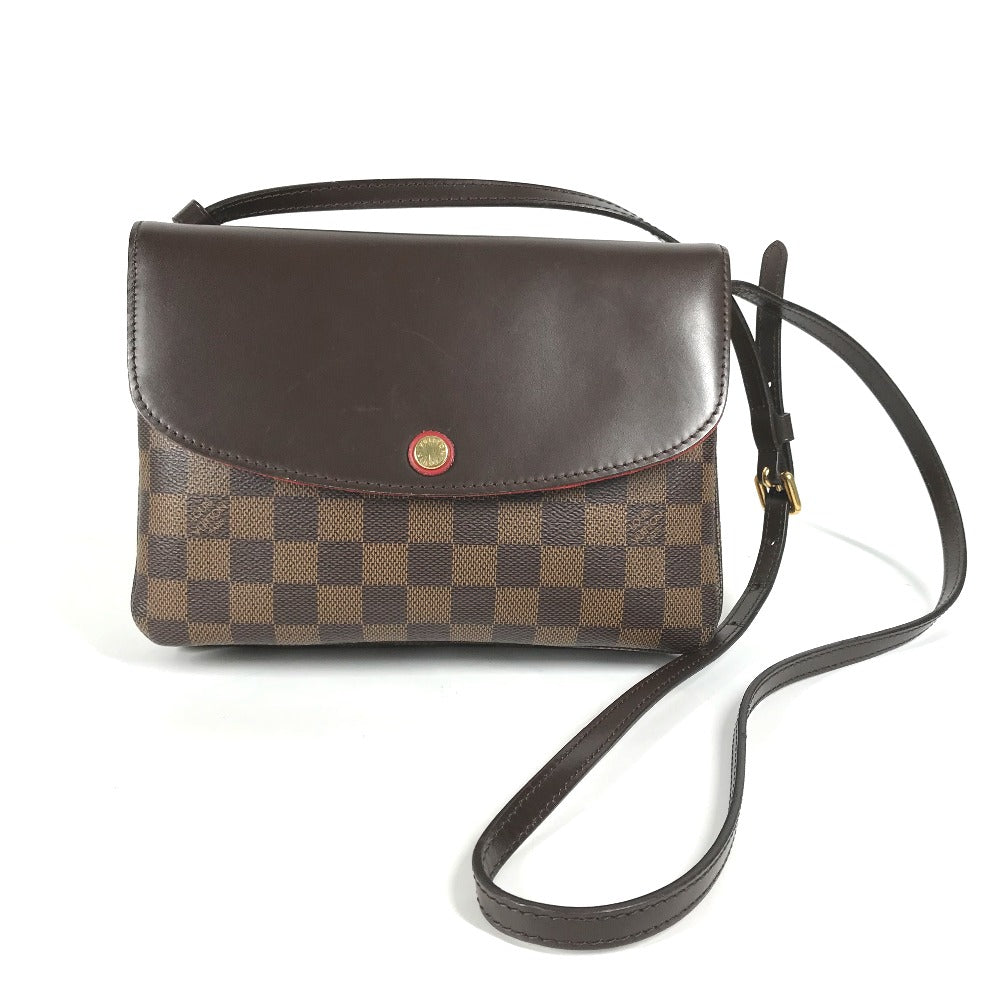 Louis Vuitton N48259 Damier Twice Canvas Brown Shoulder Bag